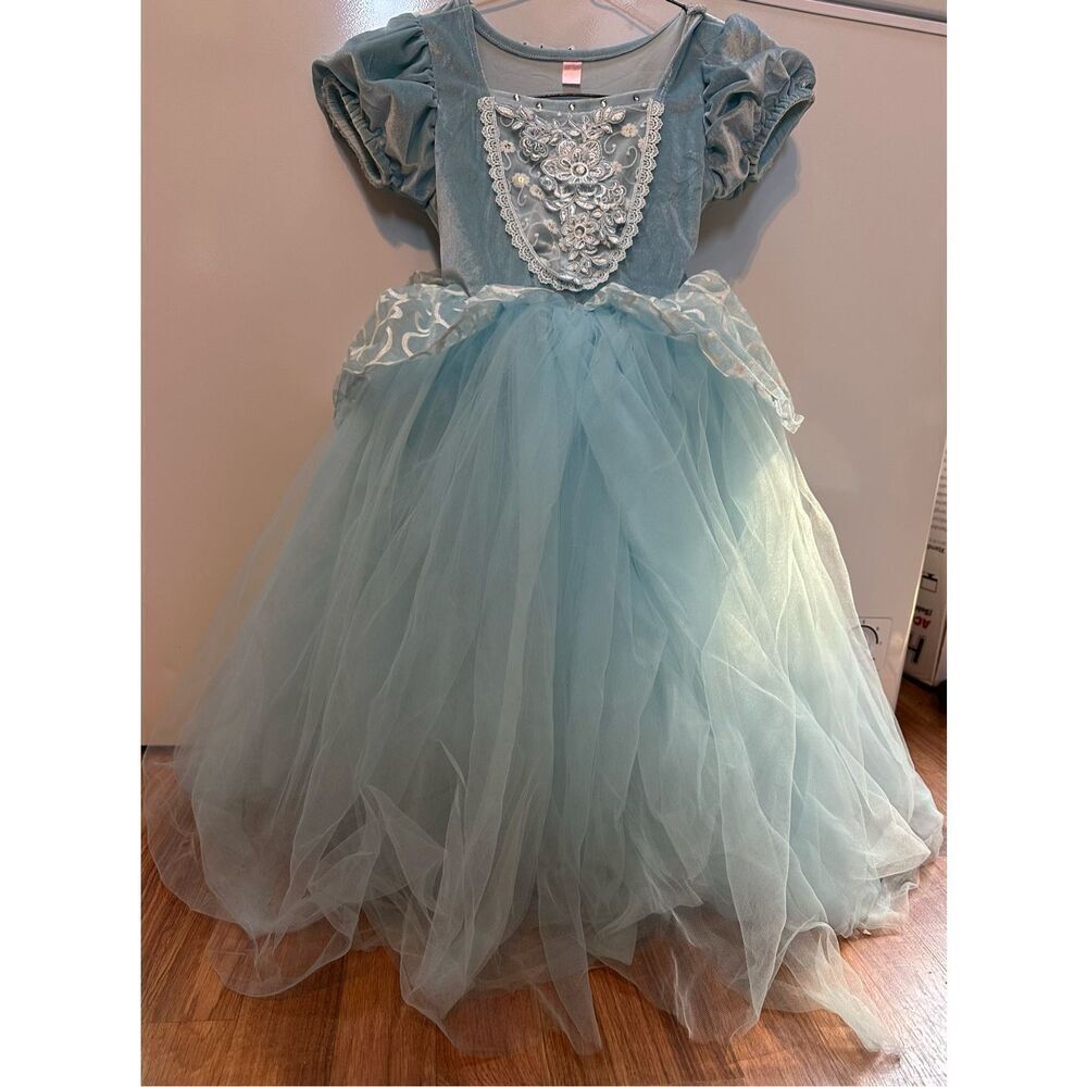 Cinderella Dress Blue with necklace | Toddler girl Size 4-5